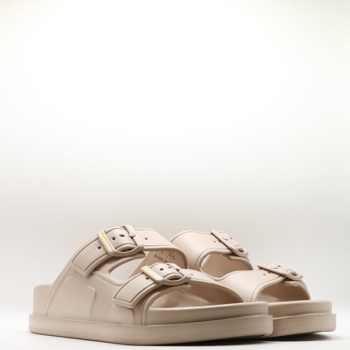 Blauer Slipper Beige