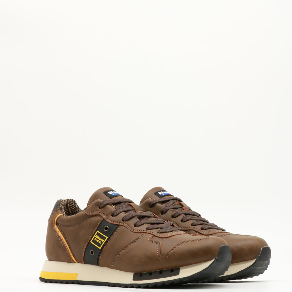 Blauer Sneakers Brown