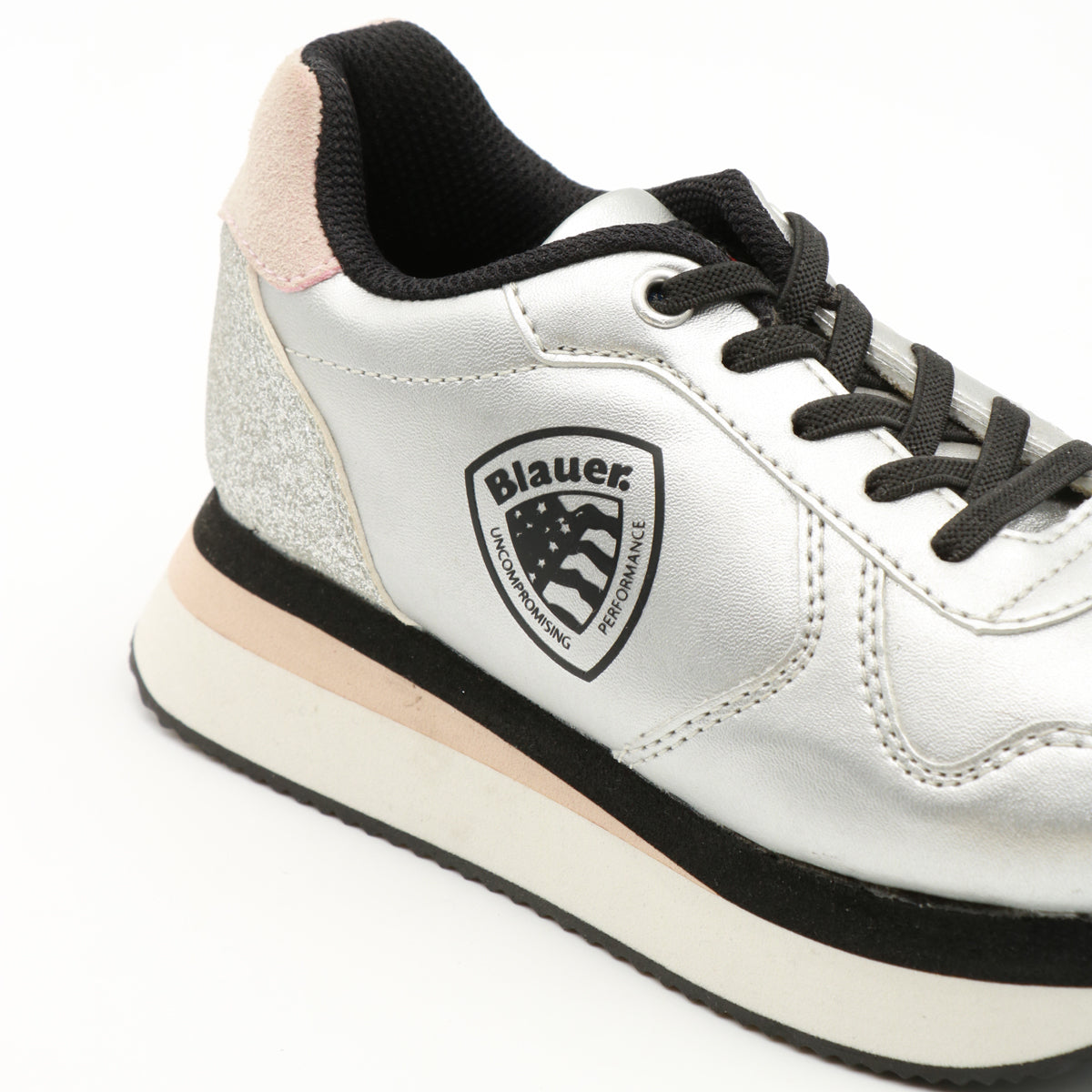 Blauer Sneakers Silver